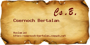 Csernoch Bertalan névjegykártya